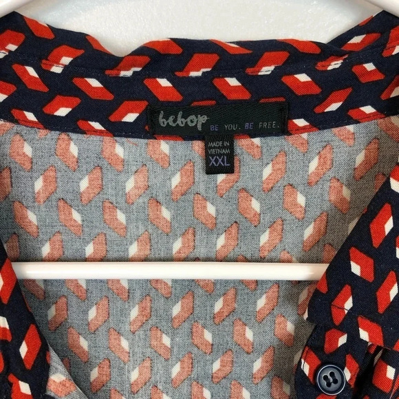 Bebop Short Sleeve Print Pattern Dress Size XXL - Picture 4 of 8